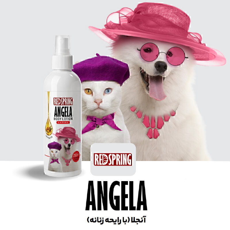تصویر جزئیات لوسیون بدن آنجلا سگ و گربه رداسپرینگ Redspring Angela Body Lotion حجم 250 میلی لیتر