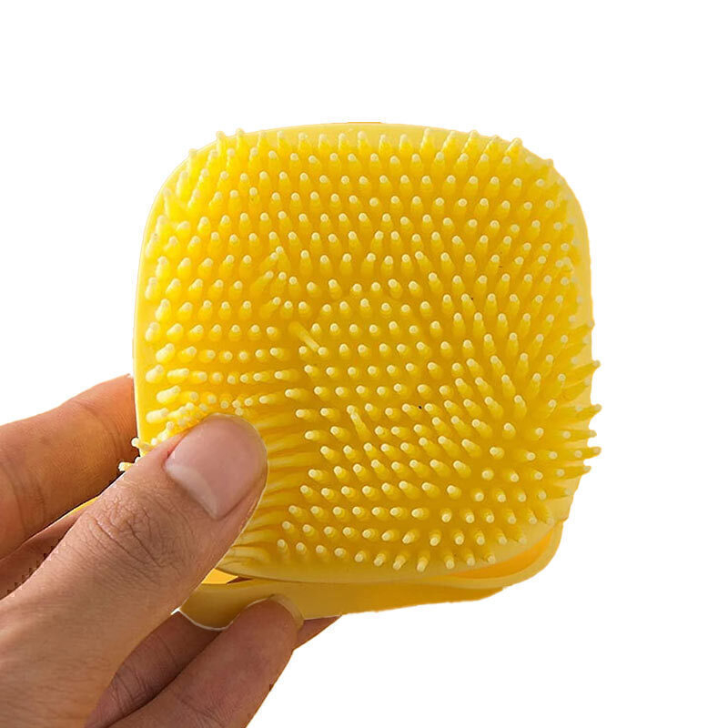 تصویر نمای نزدیک لیف سیلیکونی مخزن دار Silicone Massage Bath Brush