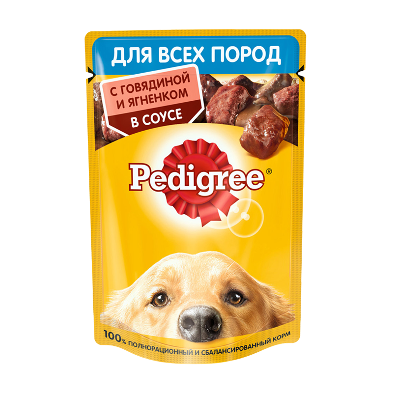  بسته پوچ سگ پدیگری Pedigree Pouch Pack مجموعه 4 عددی گوشت گاو و بره 