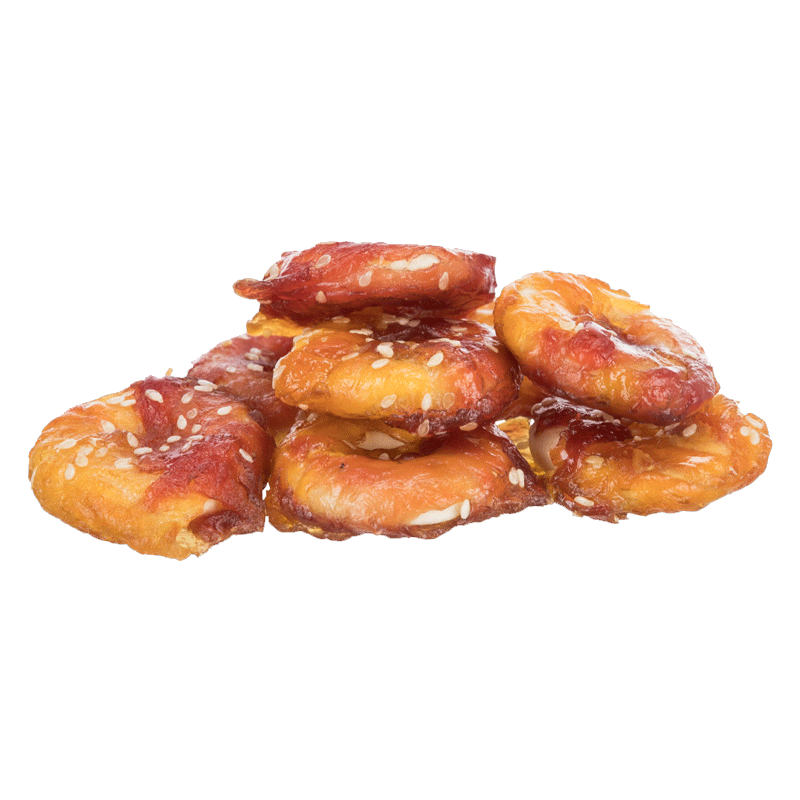  تصویر محتویات تشویقی سگ تریکسی با طعم بره و مرغ Trixie Lamb Chicken Bagels وزن 100 گرم 