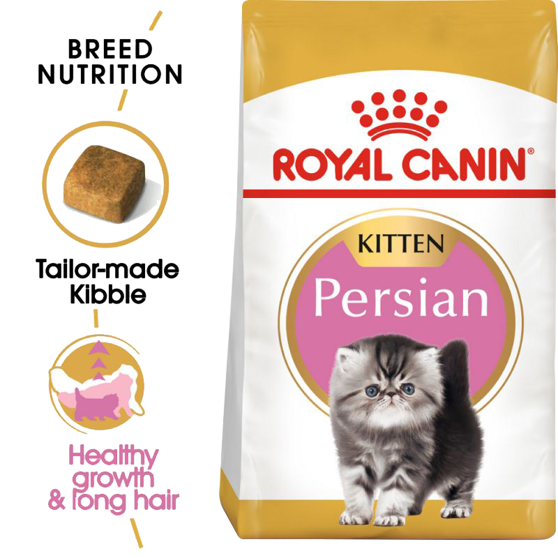  عکس توضیحات غذای خشک گربه رویال کنین مدل Kitten Persian وزن ۴۰۰ گرم 