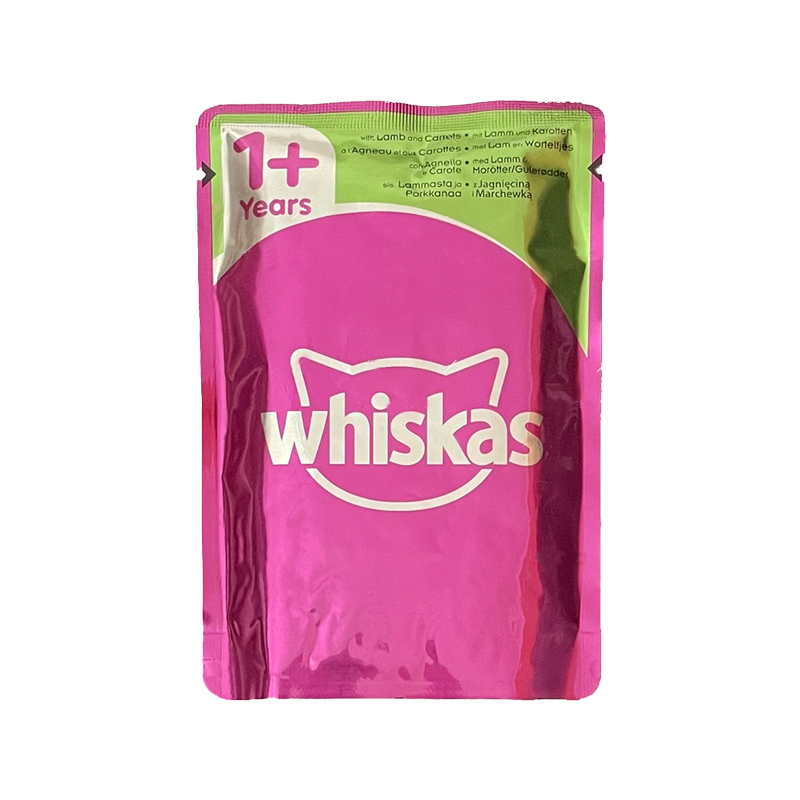  پوچ گربه ویسکاس Whiskas Pouch Meaty Selection بسته 4 عددی Lamb & Carrote 