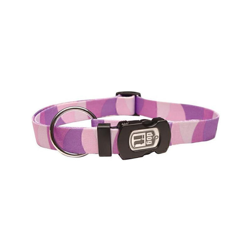  عکس قلاده گردنی بدون لید حیوانات هاگن Hagen Dogit NeckCollar Without Leash سایز S بنفش راه راه پررنگ و کمرنگ 