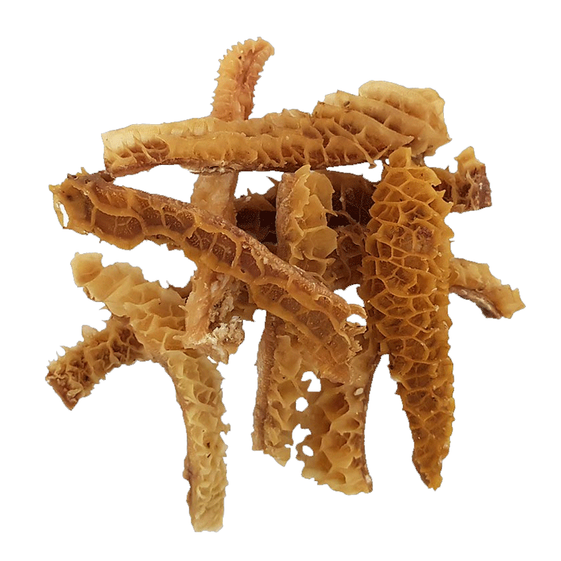  تصویر محتویات تشویقی سگ هاپومیل مدل Ox Tripe وزن 50 گرم 
