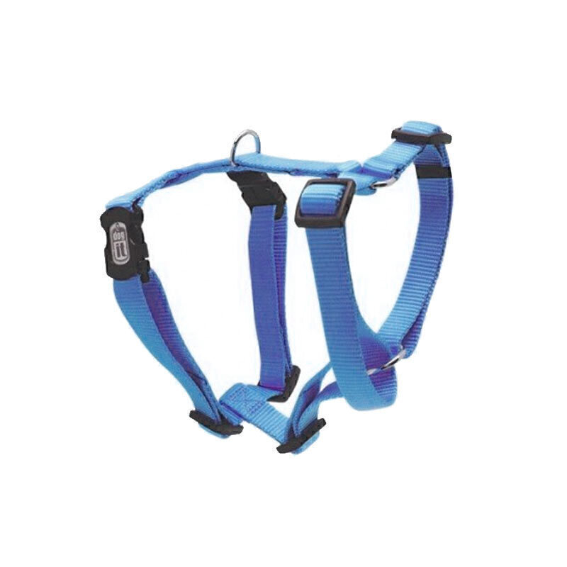  عکس قلاده کتفی تسمه ای بدون لید سگ هاگن Hagen Dogit Harness without Leash سایز M رنگ آبی 