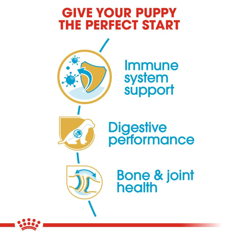  تصویر ویژگی‌های غذای خشک توله سگ رویال کنین Royal Canin German Shepherd Puppy وزن 3 کیلوگرم 