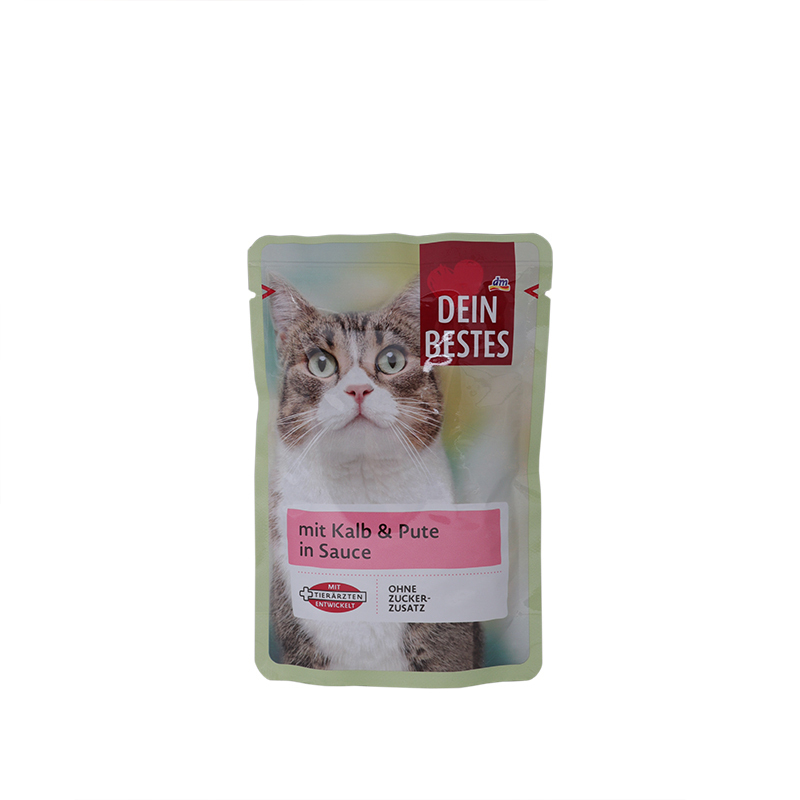  عکس بسته بندی پوچ گربه دین بستس مدل Heart & Turkey وزن 100 گرم 