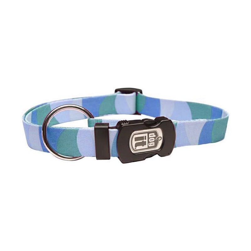  عکس قلاده گردنی بدون لید حیوانات هاگن Hagen Dogit NeckCollar Without Leash سایز S راه راه آبی کم رنگ و پر رنگ 