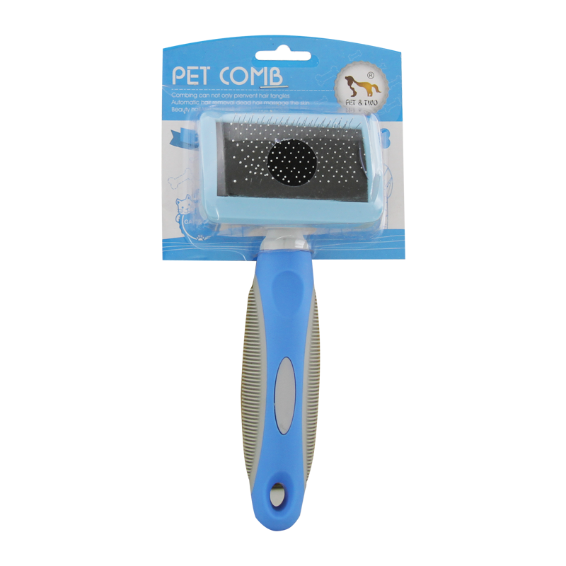  برس حیوانات یک طرفه Pet Comb آبی 