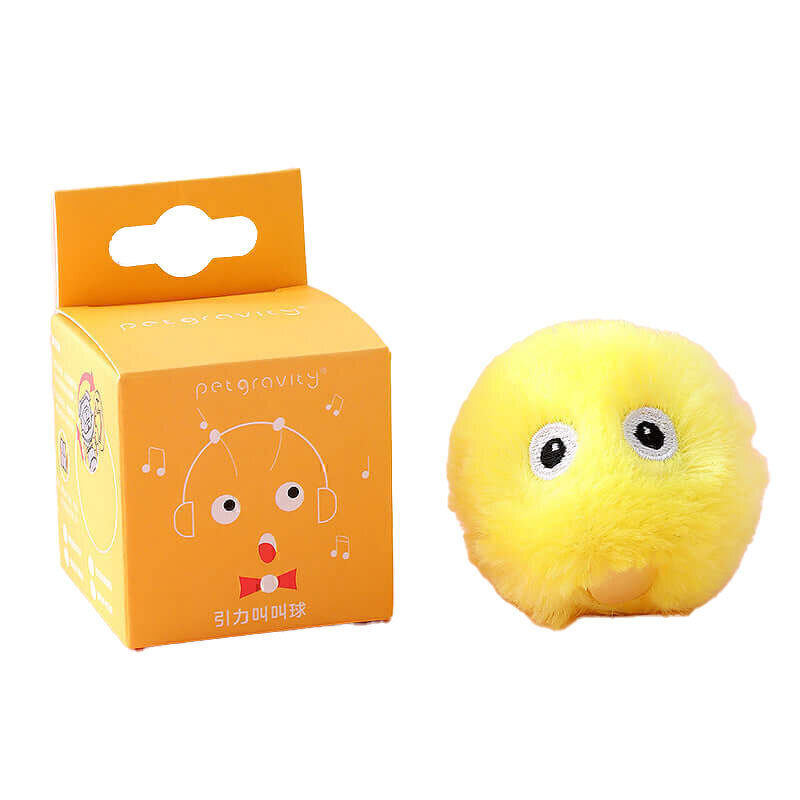 تصویر توپ شیطونک عروسکی حیوانات پت گرویتی Petgravity Chirping Ball رنگ زرد 