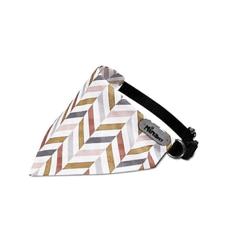  تصویر قلاده و دستمال گردن سگ نیناپت مدل طرح دار سایز کوچک 