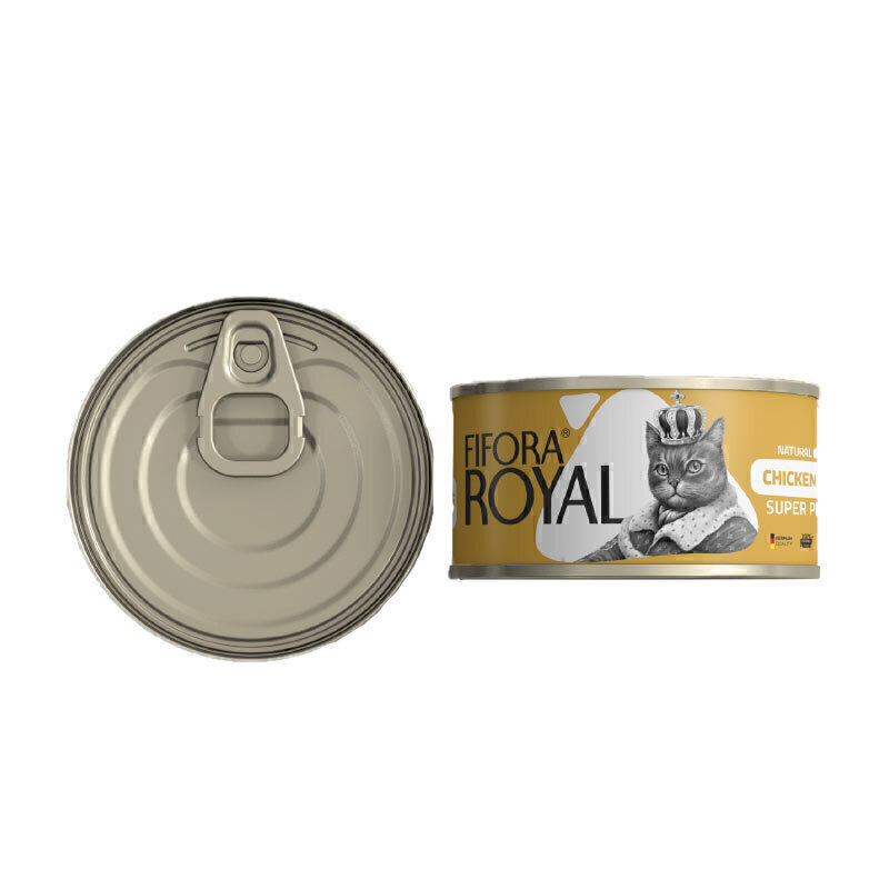  تصویر 2 کنسرو غذای گربه فیفورا با طعم فیله مرغ و برنج Fifora Royal With Chicken & Rice وزن 120 گرم 