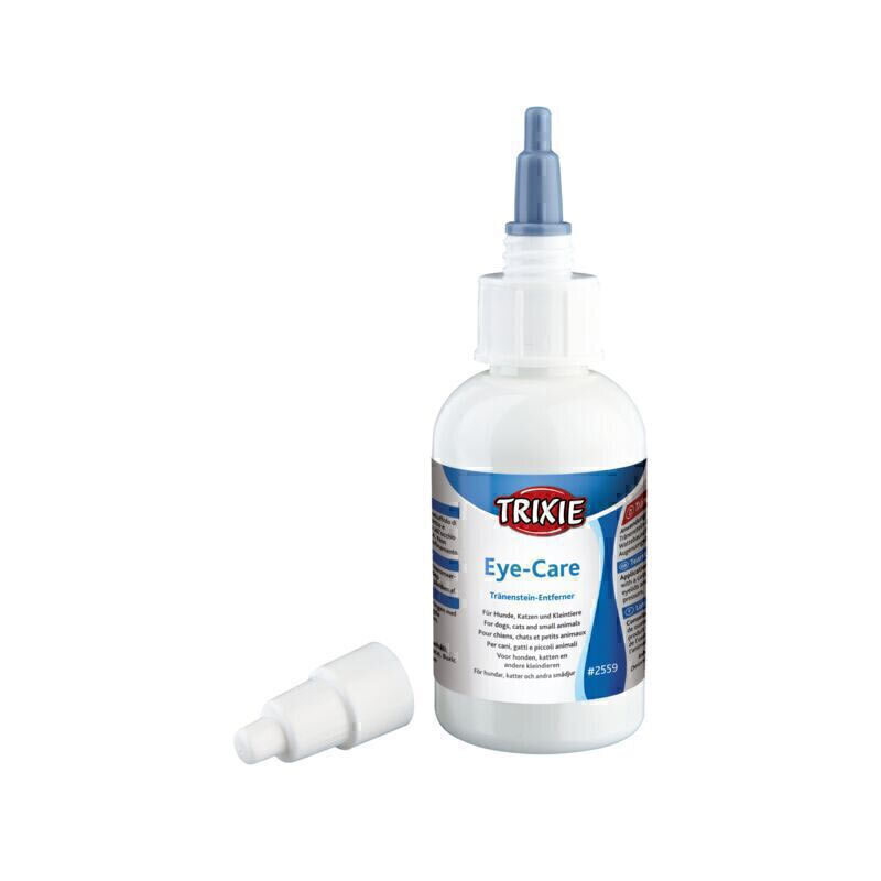  تصویر محتویات قطره دور چشم حیوانات تریکسی Trixie Eye Care Tear Stain Remover Drops حجم 50 میلی لیتر 