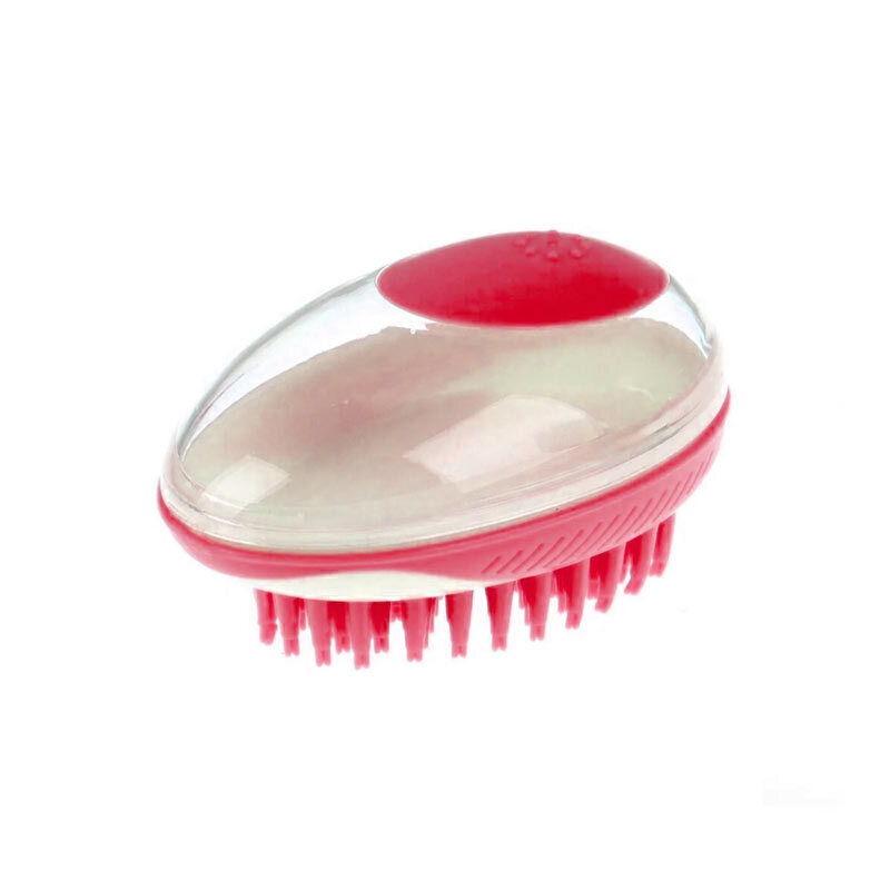  تصویر رنگ صورتی لیف تخم مرغی سگ و گربه راب ایز Rubeaz Soap Dispenser & Brush 