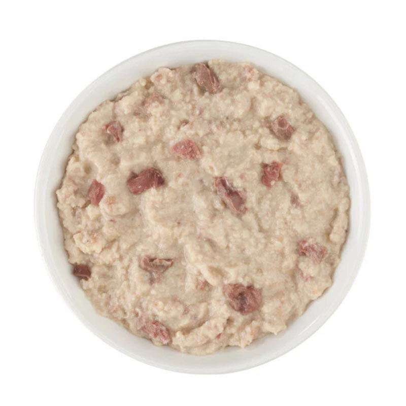  عکس محتویات کنسرو غذای گربه افتر دارک شسیر با طعم مرغ Schesir After Dark Chicken In Paté بسته 12 عددی 