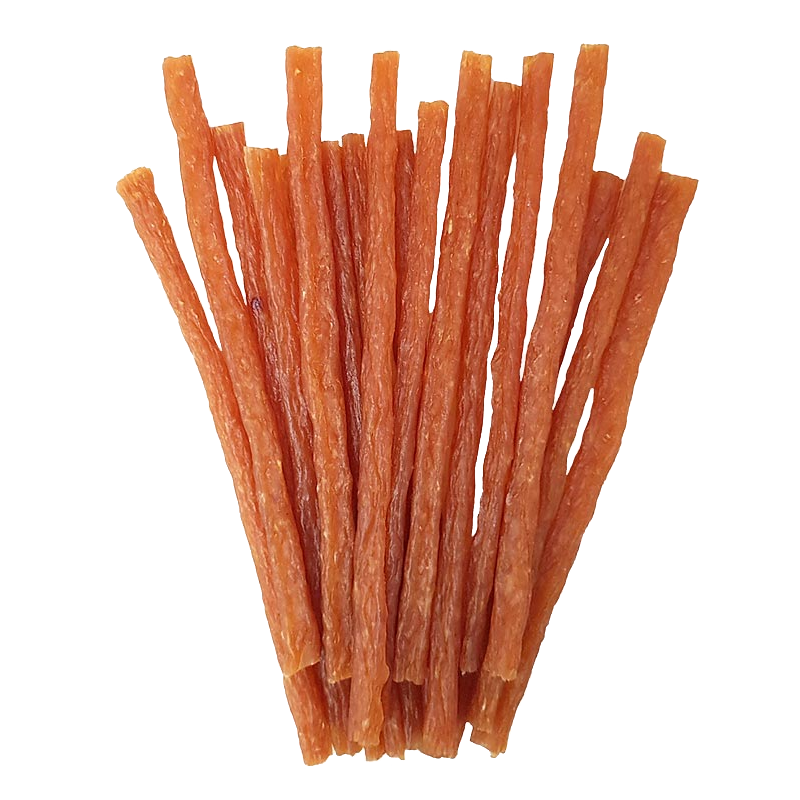  عکس محصول تشویقی سگ هاپومیل مدل Chicken Soft Strips وزن 100 گرم 
