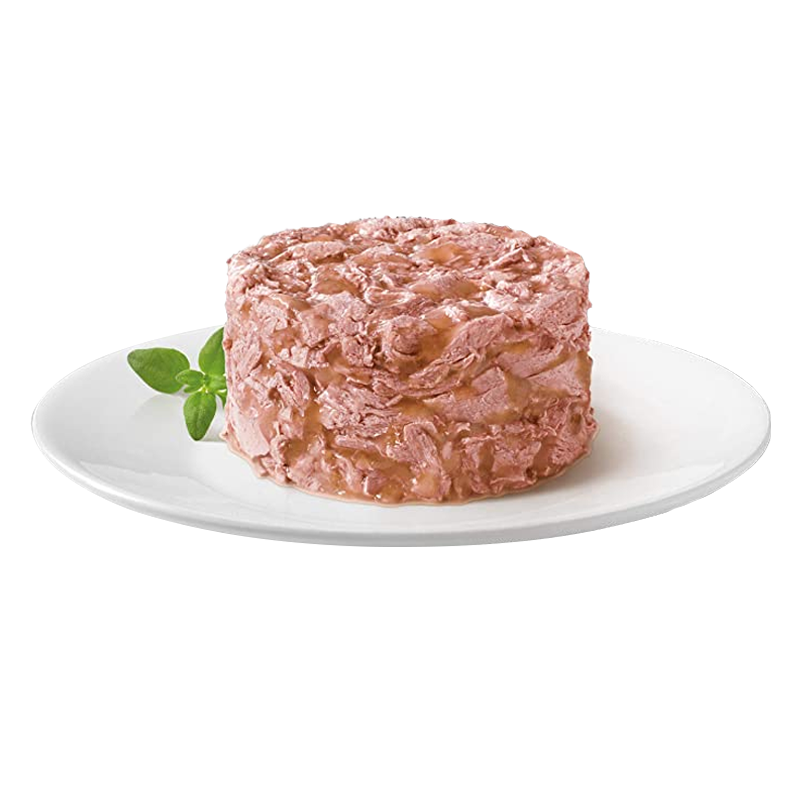 عکس محتویات کنسرو غذای گربه گورمت مدل Gold Tuna Savoury Cake وزن ۸۵ گرم