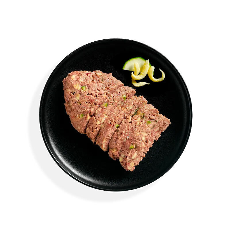  عکس محتویات پوچ سگ گوشت٬ پاستا و کدو بلکاندو Belcando Beef, Pasta & Courgettes  وزن 300 گرم 