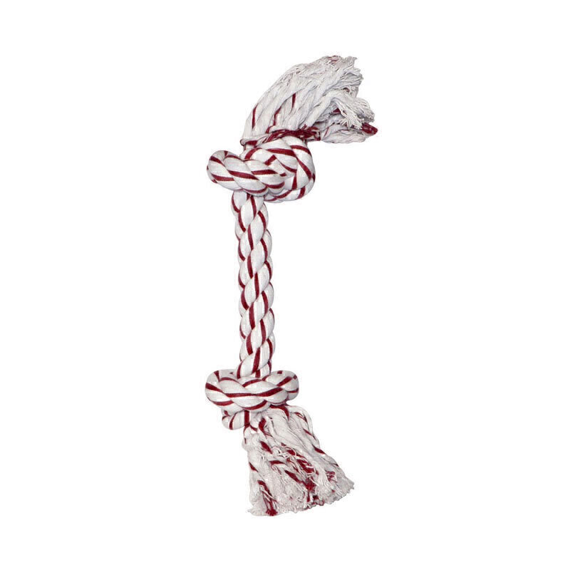  اسباب بازی استخوان طعم دار کنفی سگ هاگن Hagen Flavored Rope Bone طول 38 سانتی متر سیب و دارچین 