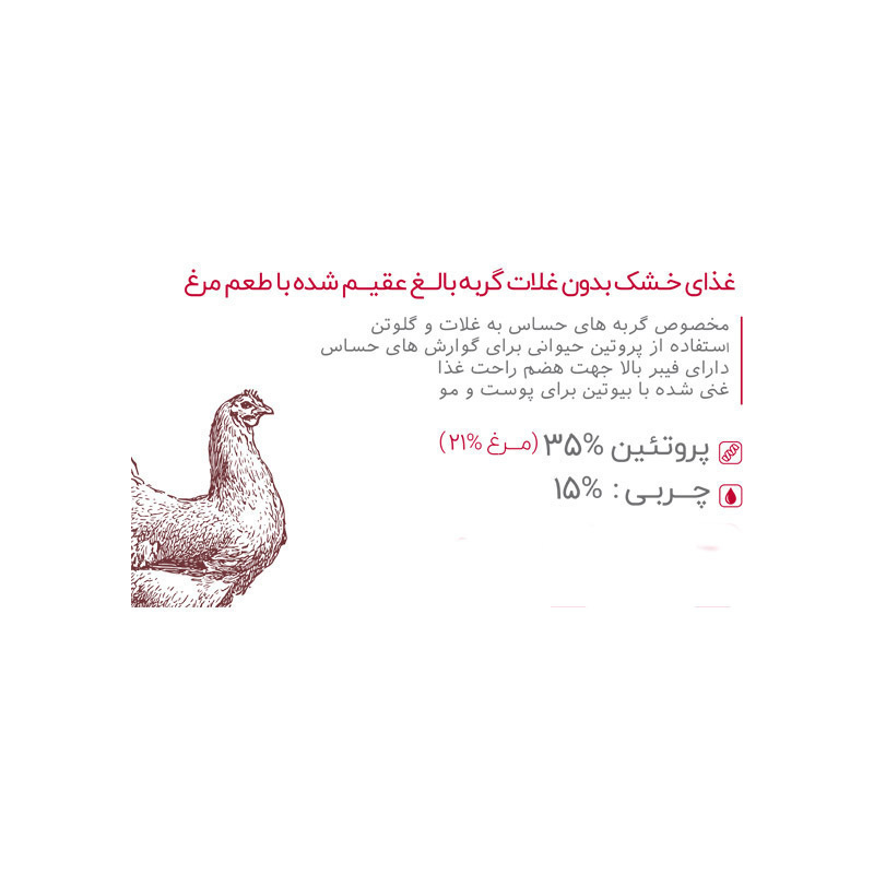  غذای خشک گربه بابین عقیم شده Babin Sterilised Grain Free Adult وزن 2 کیلوگرم کاتالوگ 