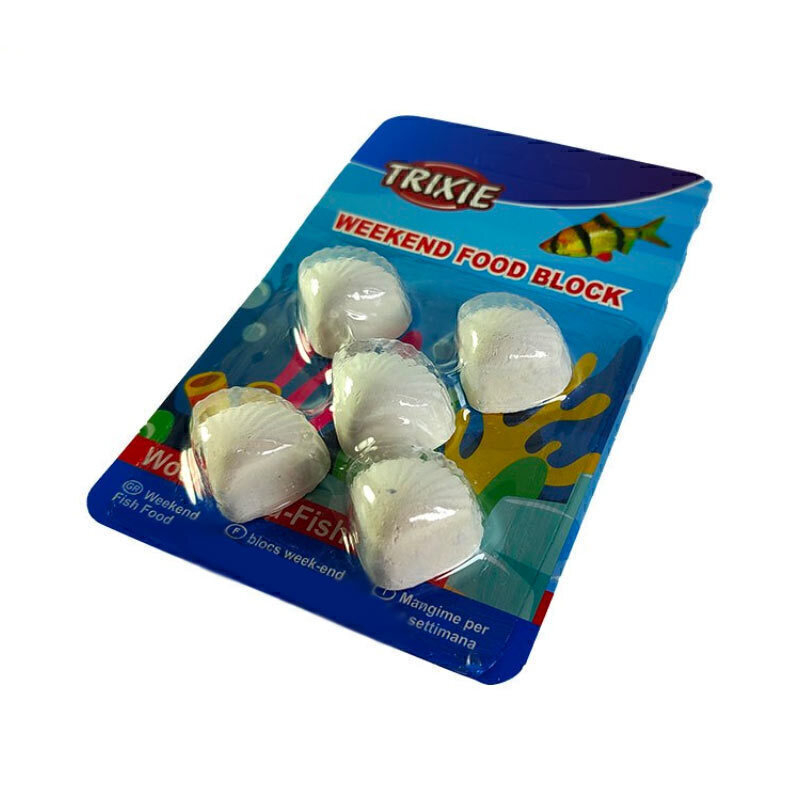  عکس وکیوم غذای مسافرتی ماهی آکواریومی تریکسی Trixie Weekend Food Block بسته 5 عددی 