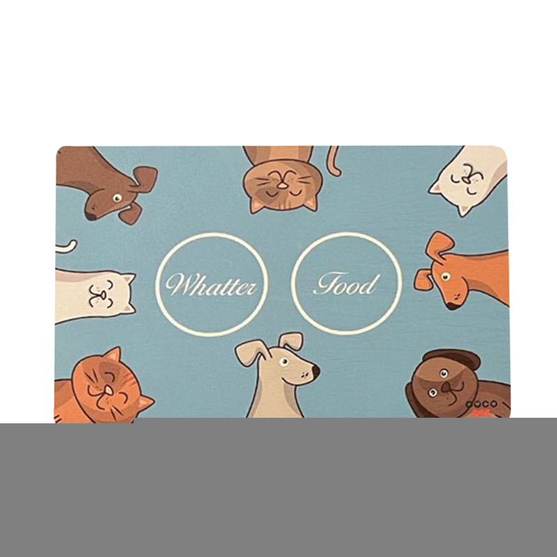  عکس مت زیر آب و غذای پت کوکوپت Cocopet Mat سایز کوچک طرح جای ظرف آب و غذا 