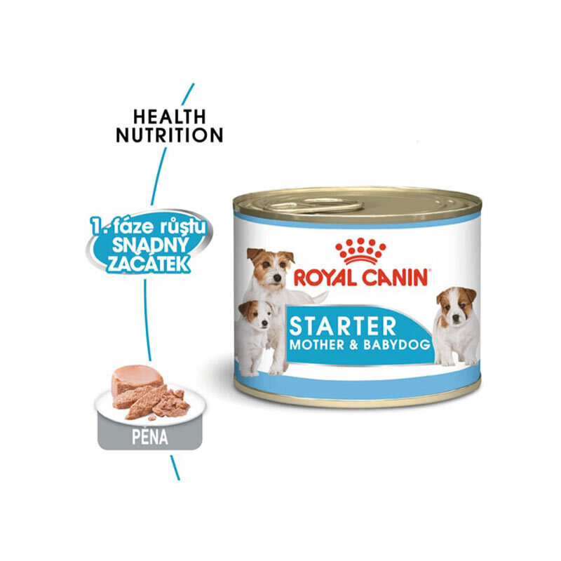 عکس ویژگیهای کنسرو سگ Royal Canin Starter Mother & Babydog وزن 195 گرم