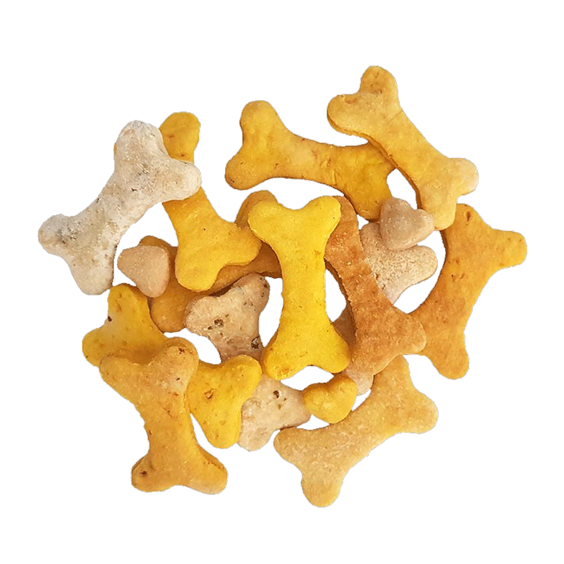  تصویر محتویات تشویقی سگ هاپومیل مدل Dogiscuits وزن 60 گرم 