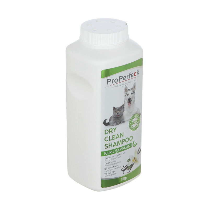  تصویر زاویه دیگر شامپو خشک پودری حیوانات پروپرفک با رایحه وانیل Pro Perfeck Dry Clean Shampoo 