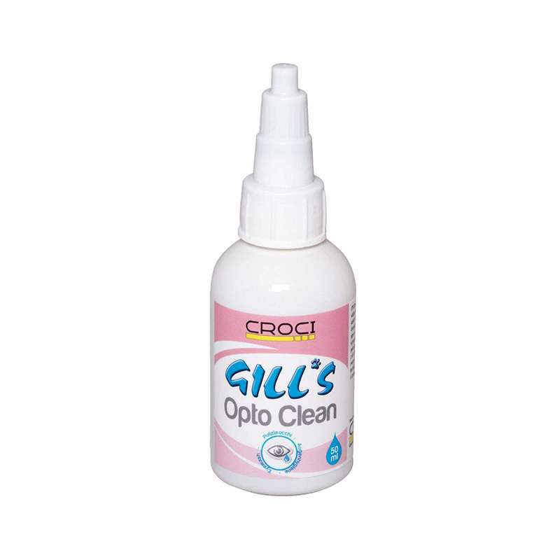  عکس قطره چشم سگ و گربه کروچی مدل Gills Opto clean حجم 50 میلی لیتر 