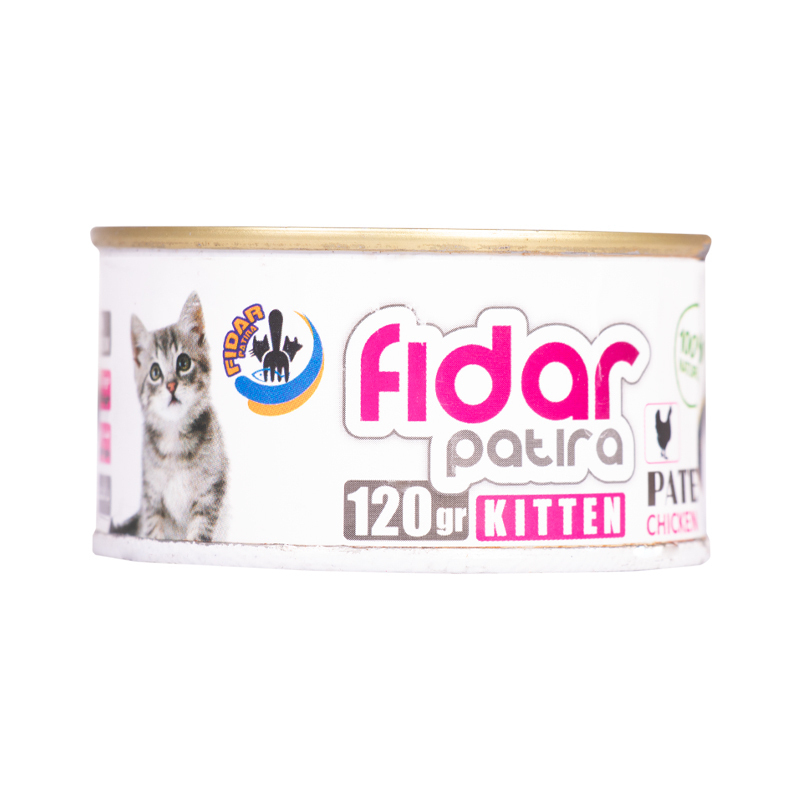  عکس کامل کنسرو غذای بچه گربه فیدار مدل Kitten Chicken Pate وزن 120 گرم 