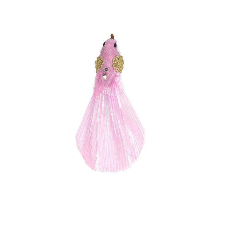  تصویر دوم اسباب بازی پرنده فنری گربه Cat Feather Toy رنگ صورتی 