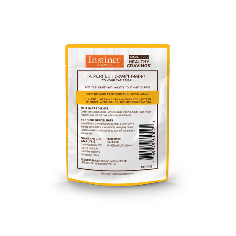 تصویر پشت پوچ گربه اینستینکت با طعم مرغ در سس Instinct In Savory Gravy With Chicken وزن 85 گرم 