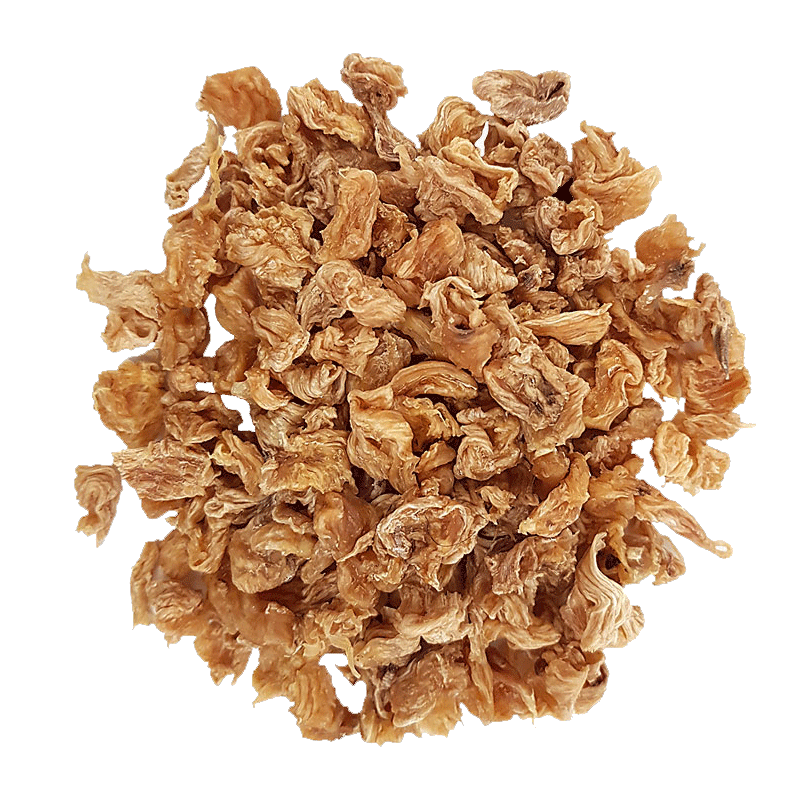 تصویر محتویات تشویقی گربه هاپومیل مدل Chicken Bite وزن 50 گرم