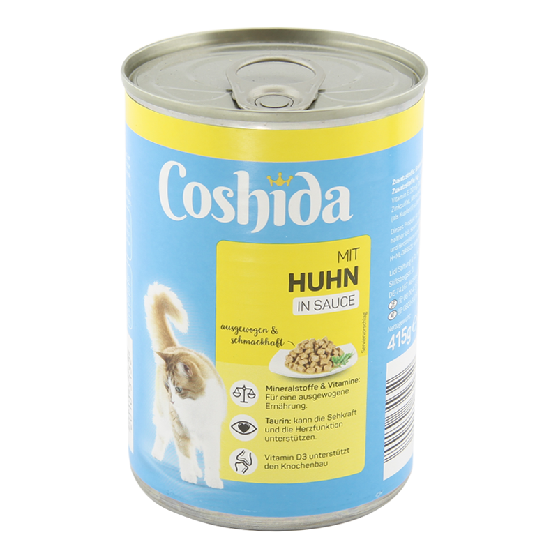  کنسرو غذای گربه کوشیدا با طعم مرغ Coshida Chicken وزن 415 گرم 