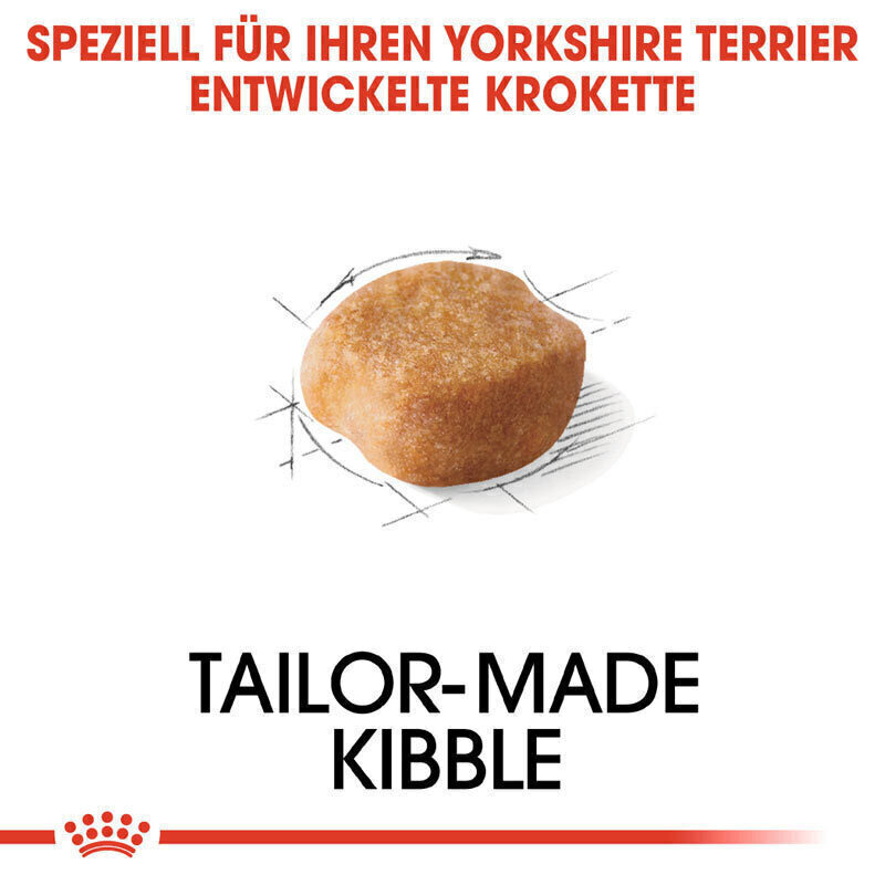  عکس دانه‌بندی غذای خشک سگ بالغ یورکشایر تریر رویال کنین Royal Canin Adult Yorkshire Terrier وزن 1.5 کیلوگرم 