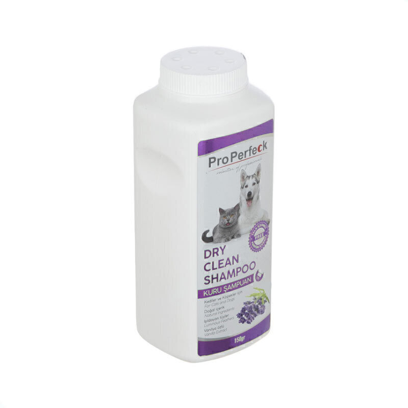  تصویر 2 شامپو خشک پودری حیوانات پروپرفک با رایحه لوندر Properfeck Dry Clean Shampoo وزن 150 گرم 