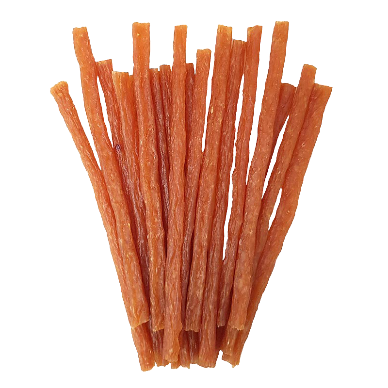  عکس محصول تشویقی گربه هاپومیل مدل Chicken Soft Strips وزن 100 گرم 