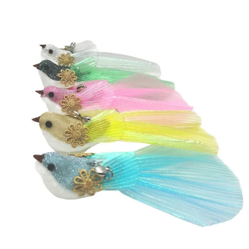  تصویر تمام رنگ های اسباب بازی پرنده فنری گربه Cat Feather Toy 