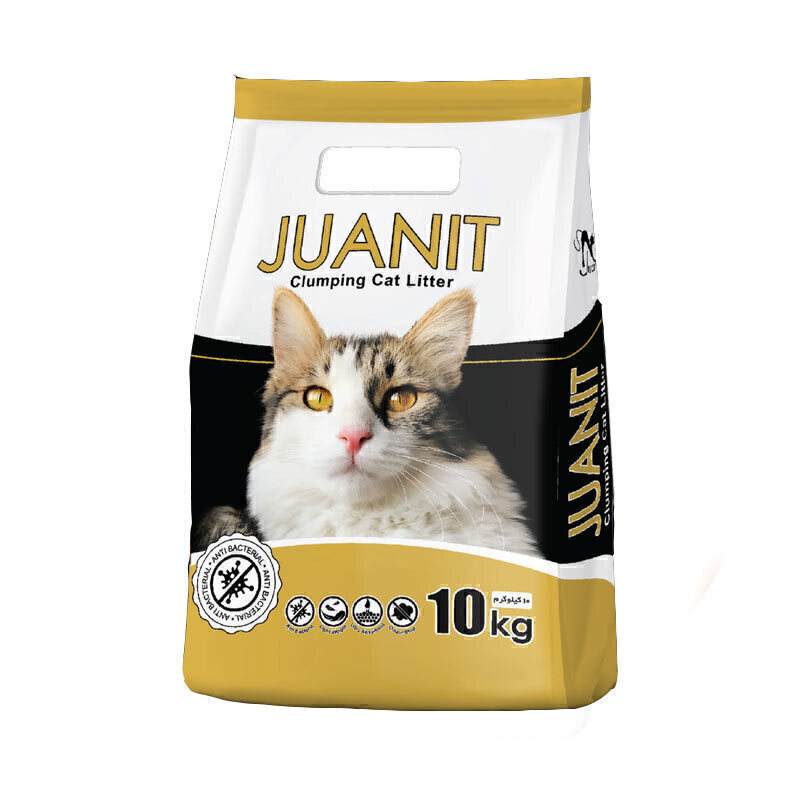  تصویر بسته بندی قدیمی خاک گربه گلدن ژوانیت وزن 10 کیلوگرم 