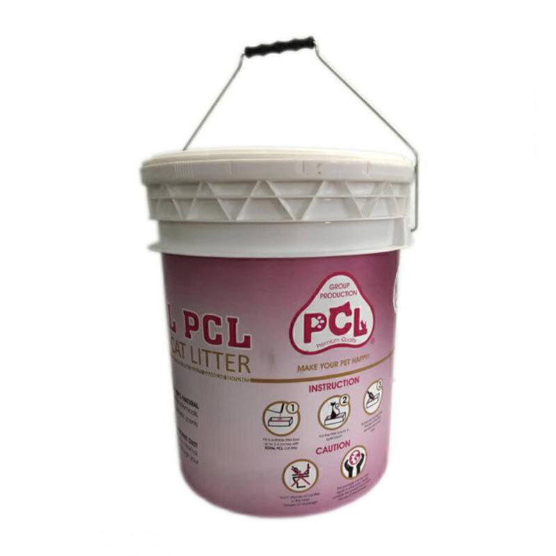 تصویر خاک گربه پی سی ال مدل Royal-PCL وزن 20 کیلوگرم(پشت محصول)