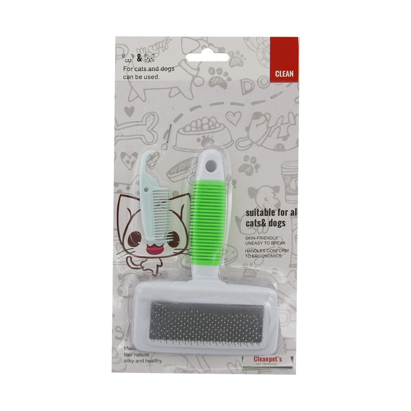  برس حیوانات یک طرفه Clean Pet همراه با شانه سایز کوچک سبز 