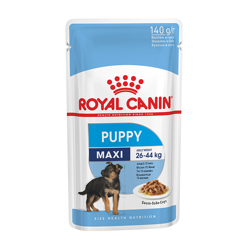  بسته غذای خشک و تر توله سگ رویال کنین مدل Maxi Puppy 2 