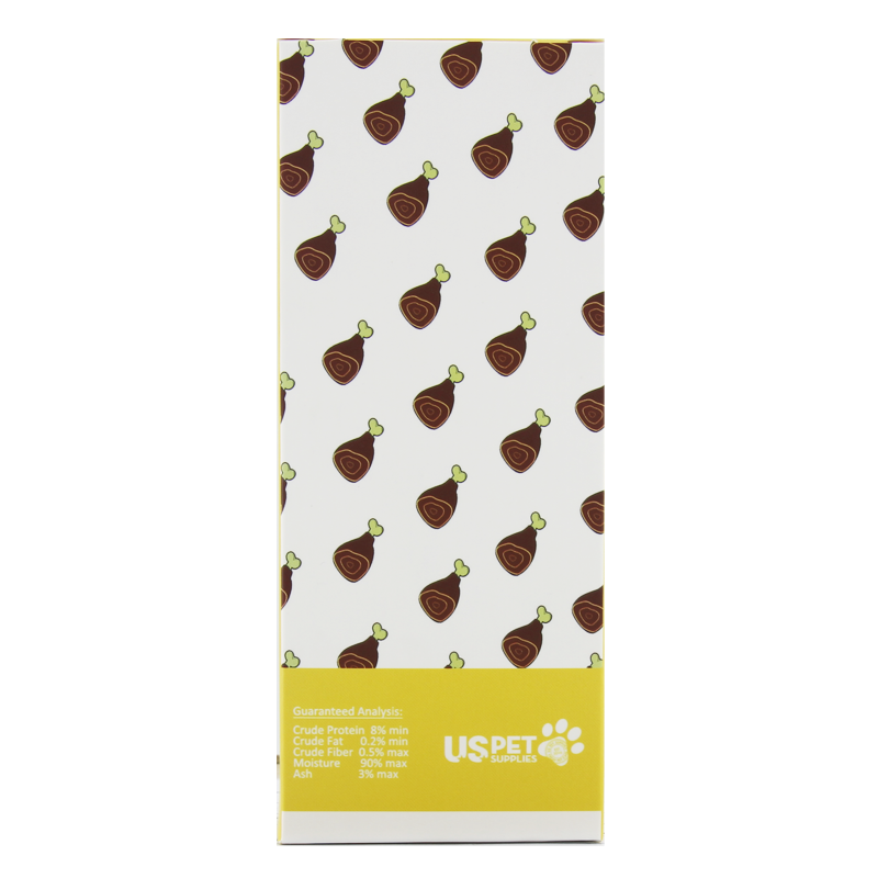  تصویر پشت بستنی سگ یو اس پت با طعم گوشت گاو UsPet Creamy Snack With Beef بسته 10 عددی 
