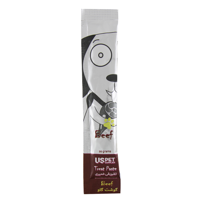  تصویر 3 بستنی سگ یو اس پت با طعم گوشت گاو UsPet Creamy Snack With Beef بسته 10 عددی 