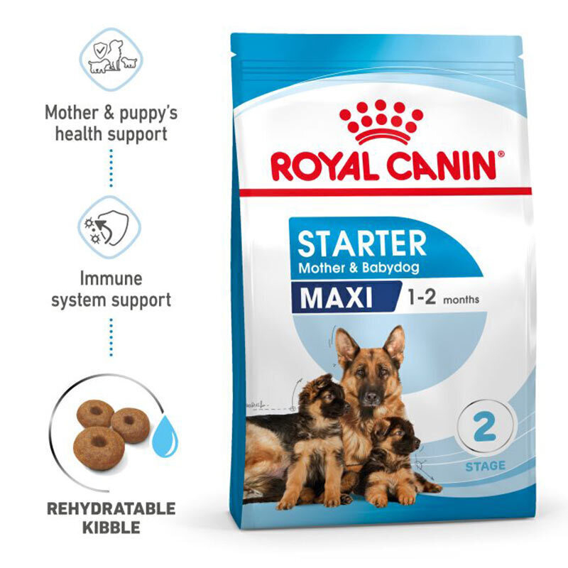 عکس بستهبندی غذای خشک سگ رویال کنین مدلRoyal Canin Maxi Starter وزن 4 کیلوگرم