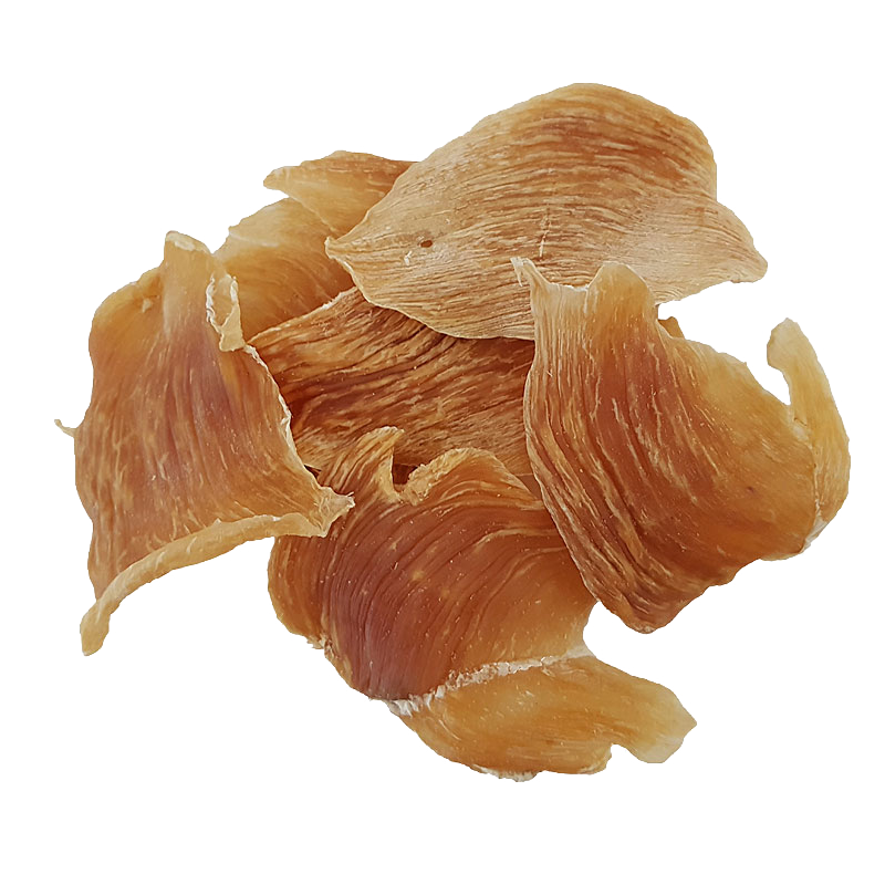  عکس محصول تشویقی گربه هاپومیل مدل Chicken Chest Chips وزن 50 گرم 