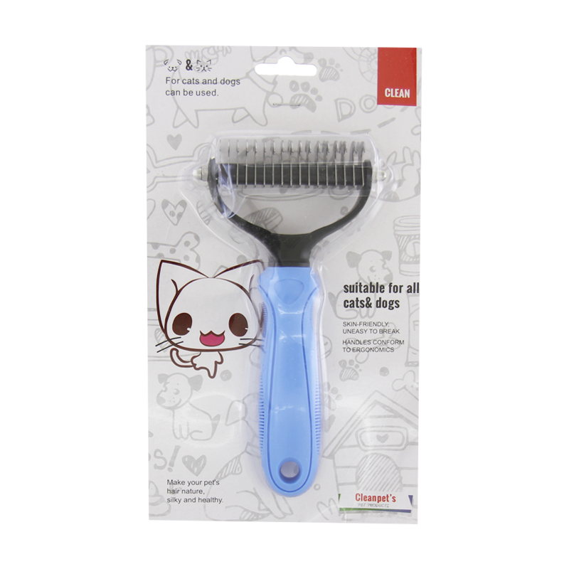  شانه حیوانات Clean Pet مدل گره باز کن سایز بزرگ آبی 