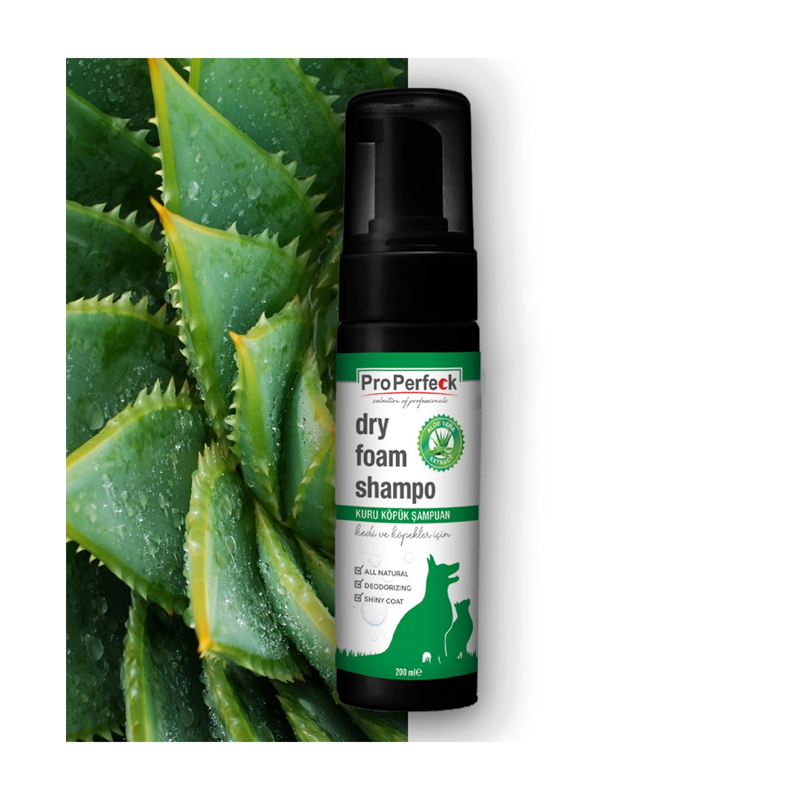  تصویر دیگر شامپو فوم حیوانات پروپرفک با رایحه آلوئه ورا ProPerfeck Dry Foam Shampo حجم 200 میلی لیتر 