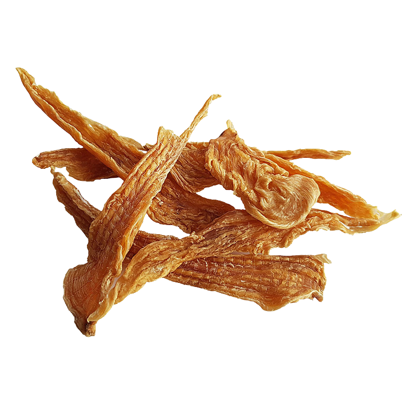 عکس محصول تشویقی گربه هاپومیل مدل Chicken Fillet Chips وزن 50 گرم